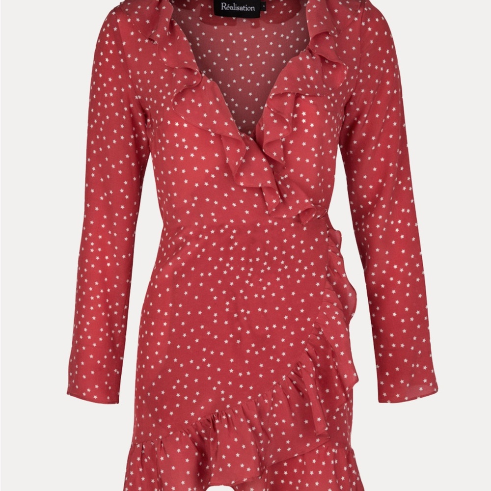 Realisation Par Starry Red Ruffle Dress